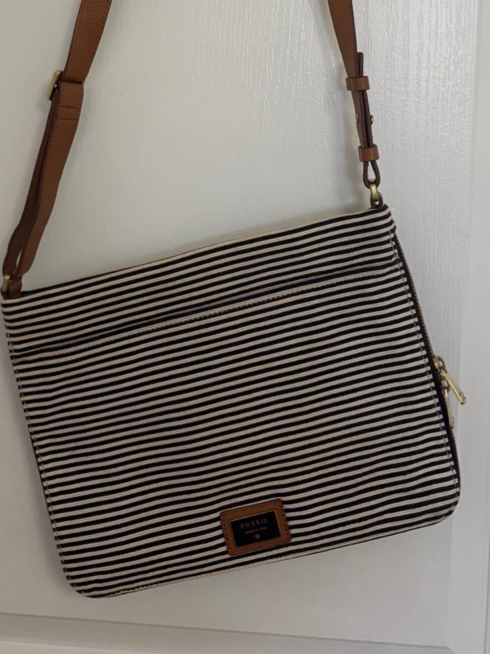 Fossil striped crossbody